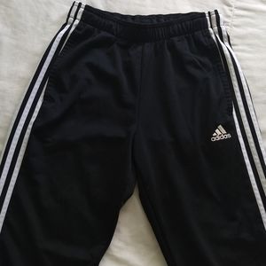 ADIDAS Black Loose Drawstring Sweatpants - Cuffed